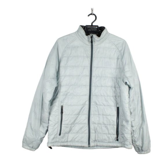 L.L. Bean Other - LL Bean Gray Nylon Lined Full Zip Waterproof Packable Jacket Size M